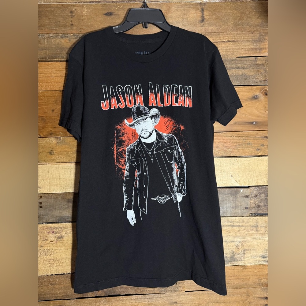 Jason Aldean‎ Rock N Roll Cowboy Tour 2022 Black Shirt Size Medium